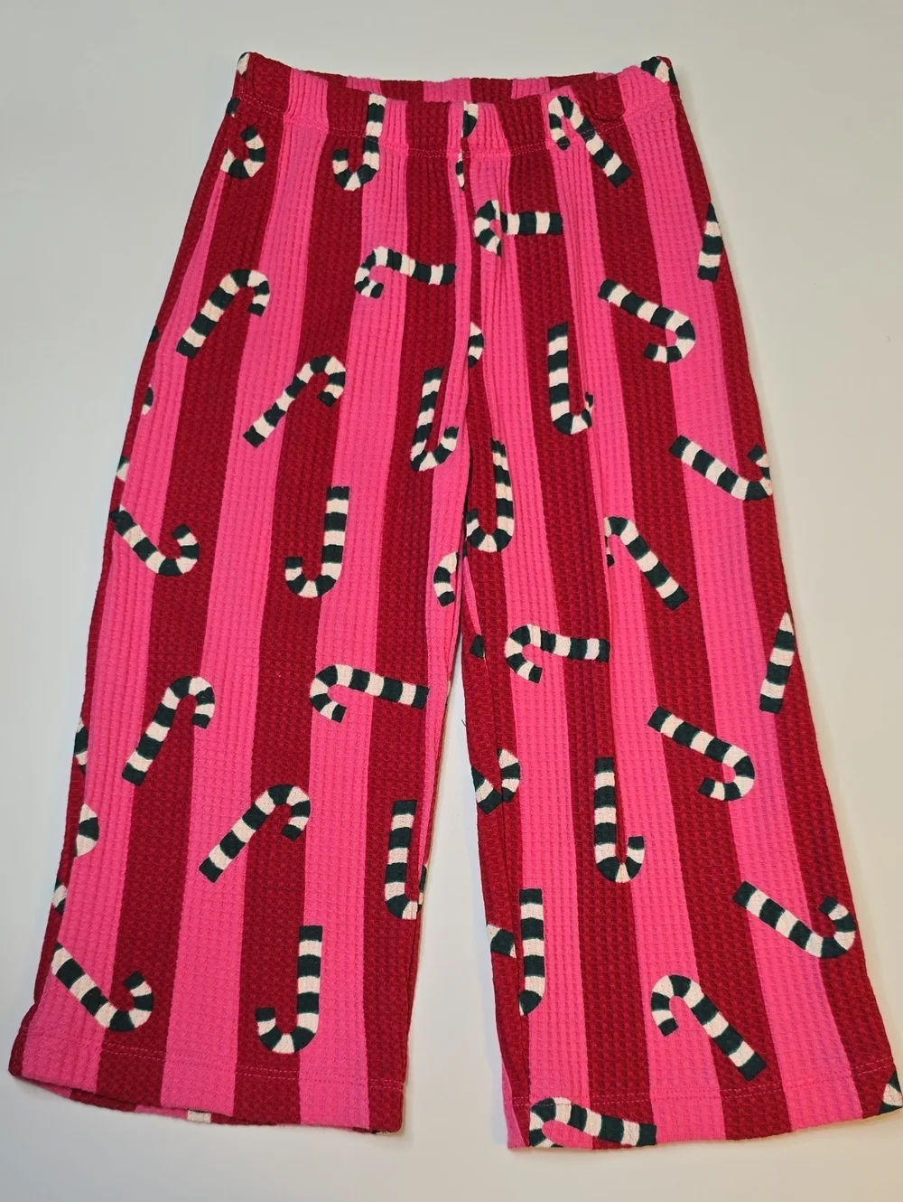 Old Navy Pink & Red Candy Cane Waffle Knit Set